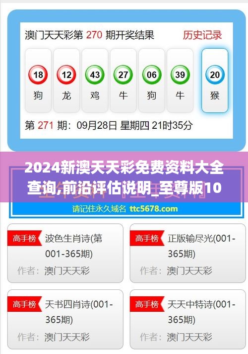2024新澳天天彩免费资料大全查询,前沿评估说明_至尊版10.872