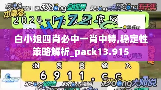 白小姐四肖必中一肖中特,稳定性策略解析_pack13.915