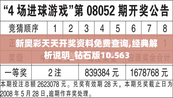 新奥彩天天开奖资料免费查询,经典解析说明_钻石版10.563
