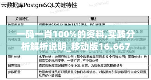 一码一肖100%的资料,实践分析解析说明_移动版16.667