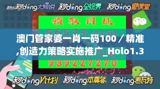 澳门管家婆一肖一码100／精准,创造力策略实施推广_Holo1.319