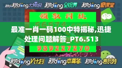 最准一肖一码100中特揭秘,迅捷处理问题解答_PT6.513