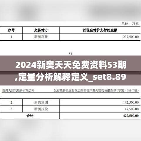 2024新奥天天免费资料53期,定量分析解释定义_set8.892