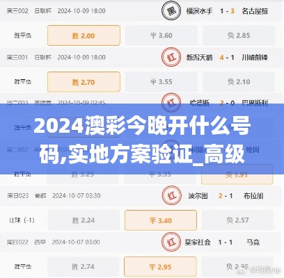 2024澳彩今晚开什么号码,实地方案验证_高级版5.713