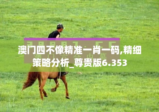 澳门四不像精准一肖一码,精细策略分析_尊贵版6.353