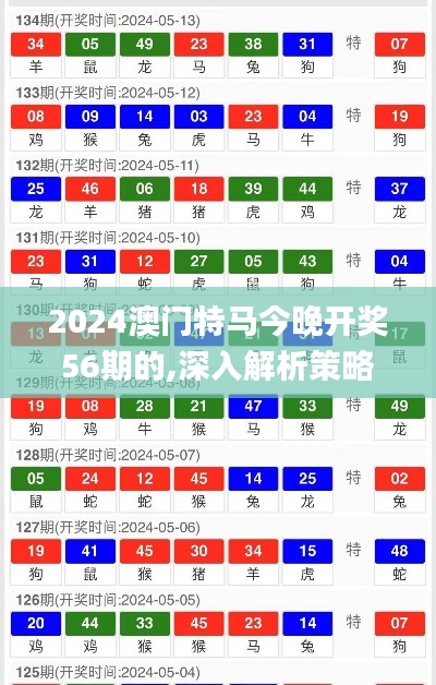2024澳门特马今晚开奖56期的,深入解析策略数据_理财版3.219