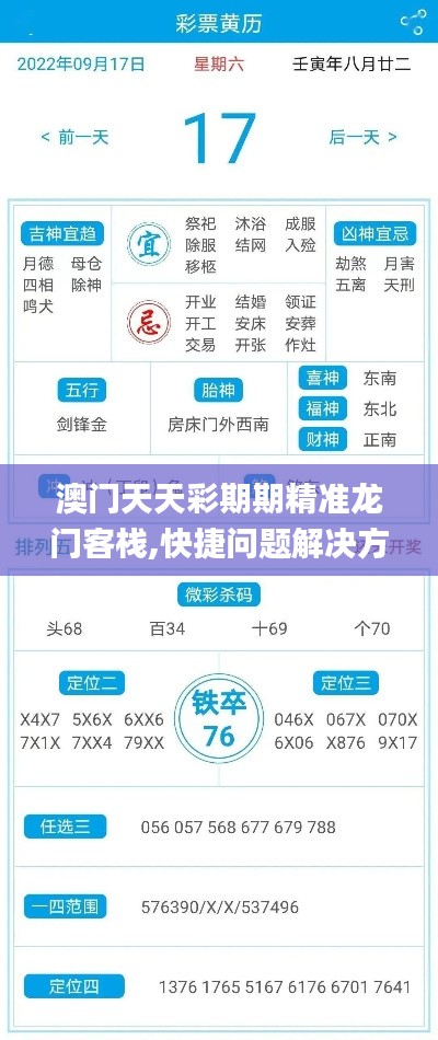 澳门天天彩期期精准龙门客栈,快捷问题解决方案_创意版9.227