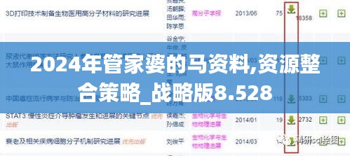 2024年管家婆的马资料,资源整合策略_战略版8.528