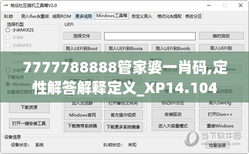 7777788888管家婆一肖码,定性解答解释定义_XP14.104